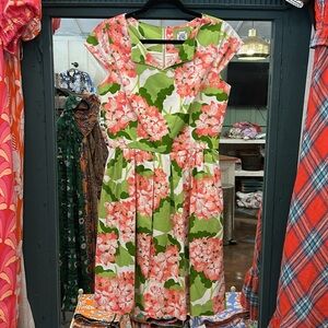 Elizabeth Mckay geraniums Floral Dress New 4